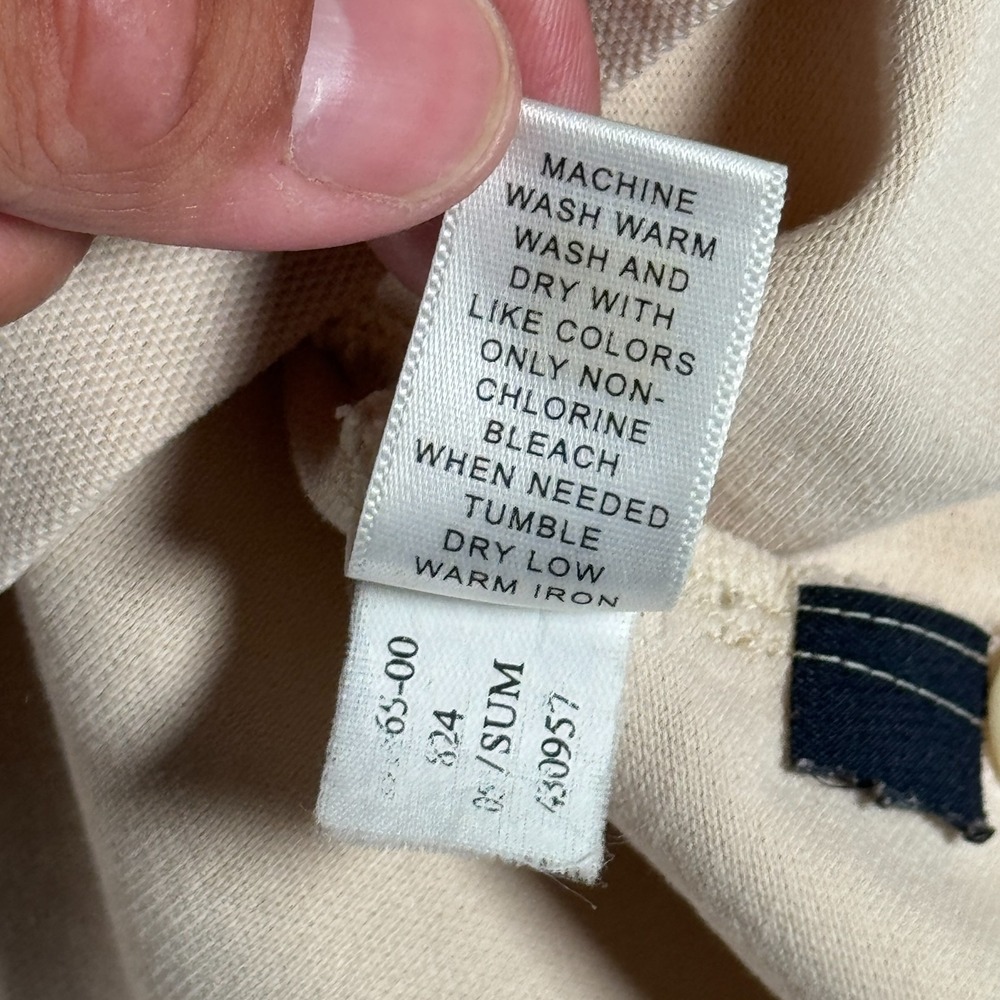 Banana Republic Fitted Polo‎ Shirt Mens XL Beige Stripe Comfort Classic Preppy - Picture 13 of 15